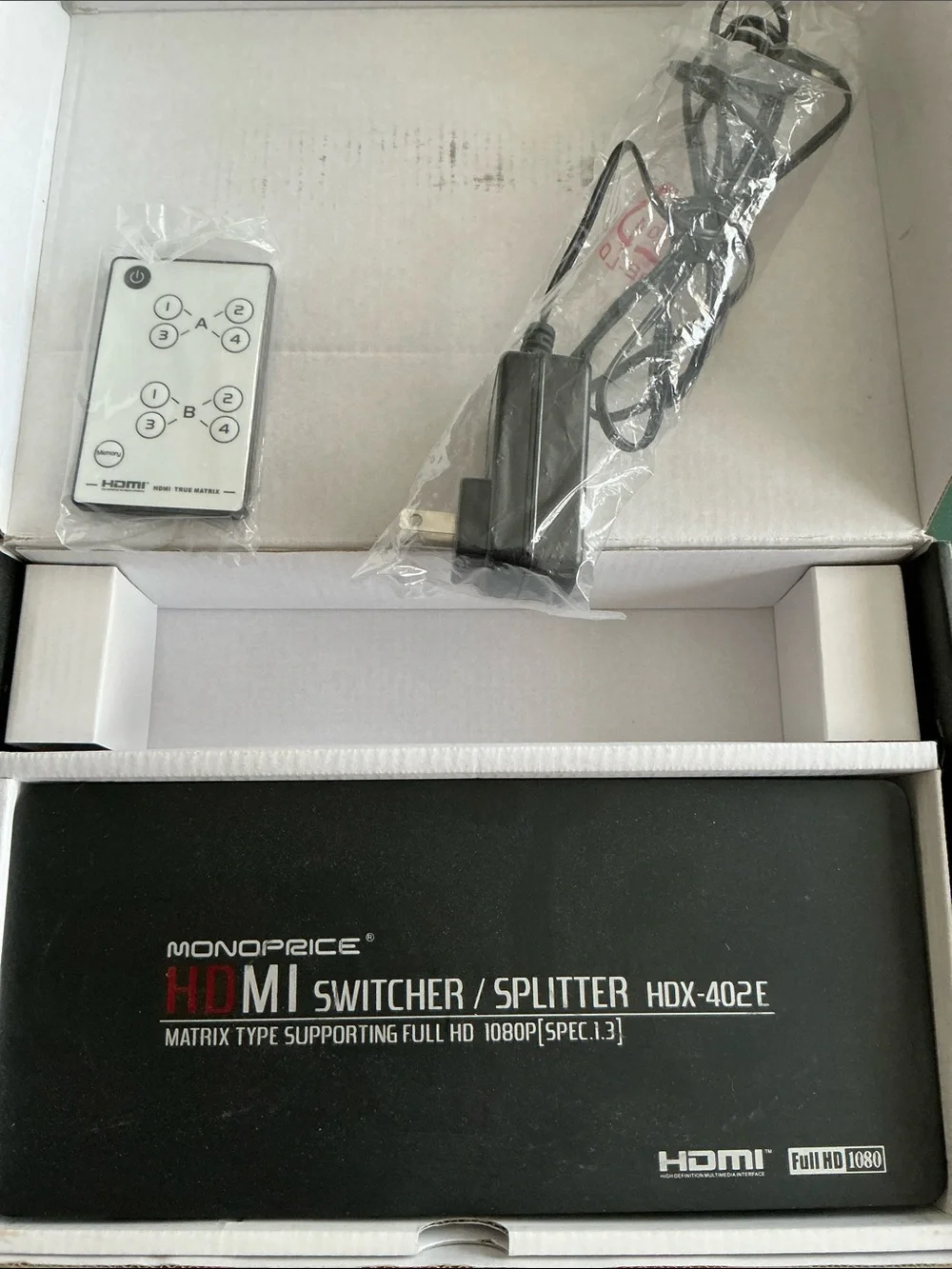 Monoprice HDMI switcher splitter HDX-402E